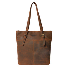 Load image into Gallery viewer, London Velvery Vintage Leather Tote Shoulder Bag