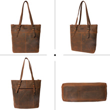 Load image into Gallery viewer, London Velvery Vintage Leather Tote Shoulder Bag