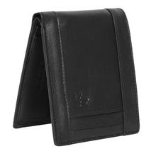 Load image into Gallery viewer, Men&#39;s Leather Wallet with coin pocket - BLACK