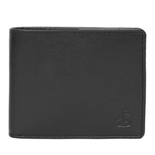 Load image into Gallery viewer, Men&#39;s Leather Wallet with coin pocket - BLACK