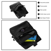 Load image into Gallery viewer, Quality Crunch - Unisex Leather Backpack/Crossbody Bag - Black