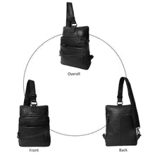 Load image into Gallery viewer, Quality Crunch - Unisex Leather Backpack/Crossbody Bag - Black