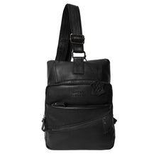 Load image into Gallery viewer, Quality Crunch - Unisex Leather Backpack/Crossbody Bag - Black