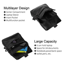 Load image into Gallery viewer, Quality Crunch - Unisex Leather Backpack/Crossbody Bag - Black