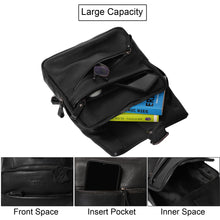 Load image into Gallery viewer, Quality Crunch - Unisex Leather Backpack/Crossbody Bag - Black