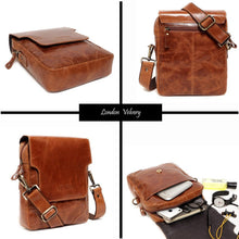 Load image into Gallery viewer, London Velvery Unisex Cross Body Leather Messenger Bag