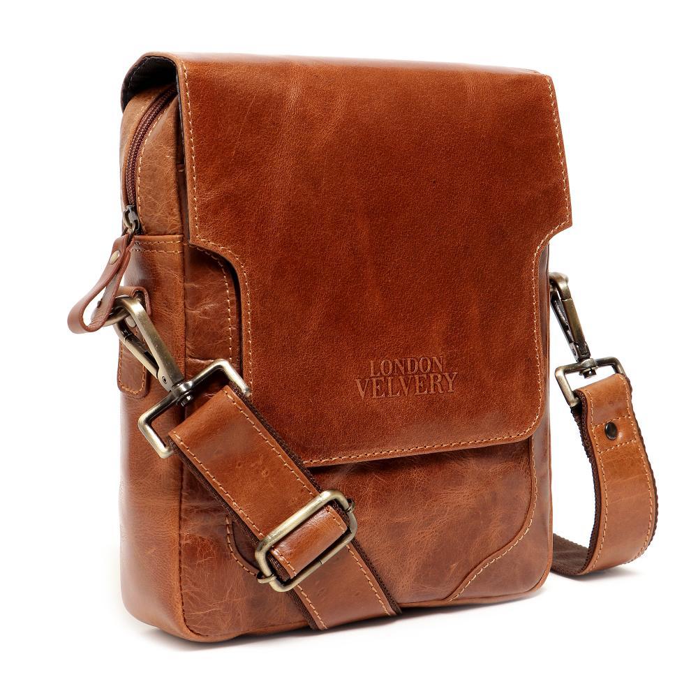 London Velvery Unisex Cross Body Leather Messenger Bag